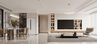 现代客餐厅3D模型下载